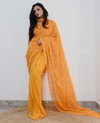 DAC Drishti Georgette Silk Bandhani Party Wear Readymade Sarees Wholesalers In Delhi